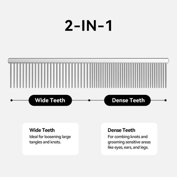 aumuca for Cats & Dogs – Removing Tangles and Knots Stainless Steel Teeth Comb