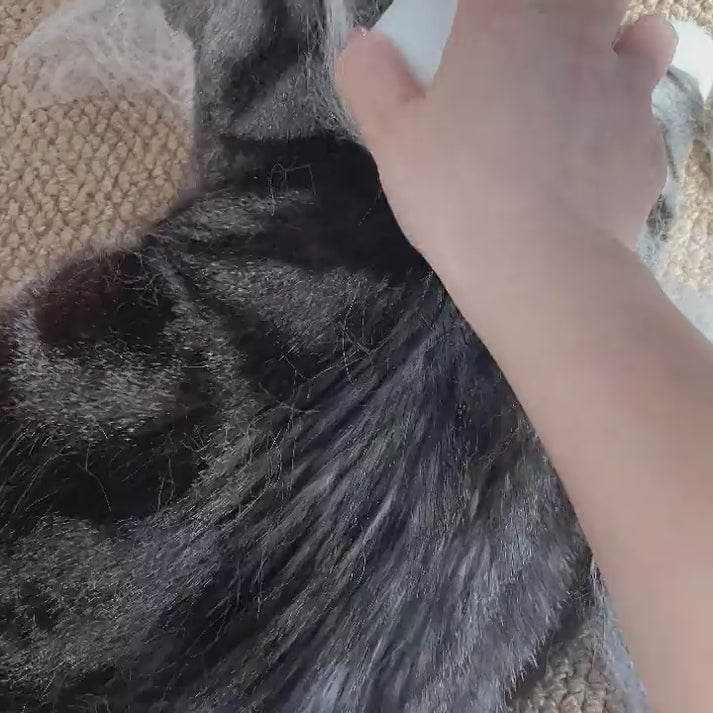 aumuca Silicone Cat Brush One Button Release & Massage for Shedding